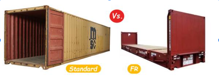 Standard container vs FR container